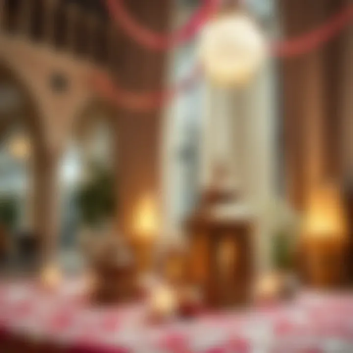 Traditional Emirati decorations adorning a festive setting