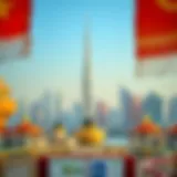 A stunning view of Dubai's skyline during Eid celebrations