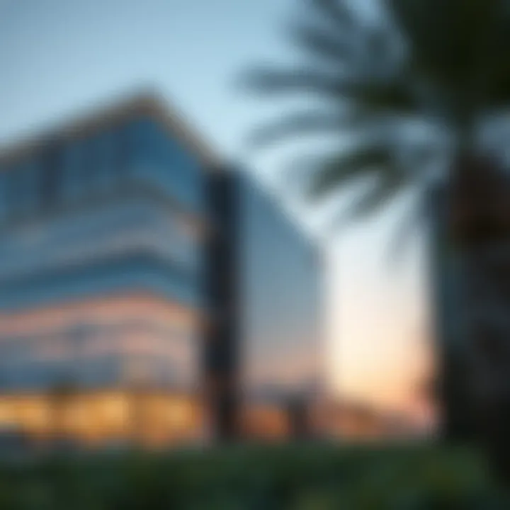 Architectural view of Emaar Business Park 4 showcasing modern design