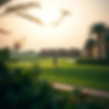 Golf course view surrounding Emaar Golf Villas