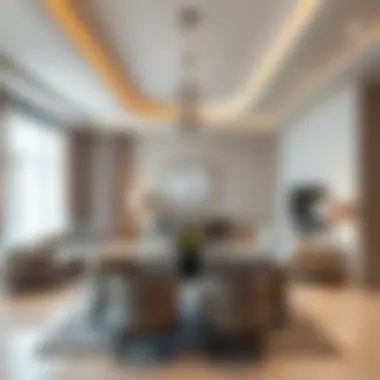 Elegant interior design of an Emaar apartment showcasing spacious living areas