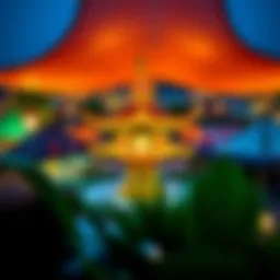 A panoramic view of the Global Village showcasing diverse cultural pavilions