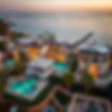 Luxury Homes in Malibu Aerial view of Malibu properties showcasing luxury homes