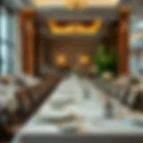 Elegant table setting at a gourmet restaurant