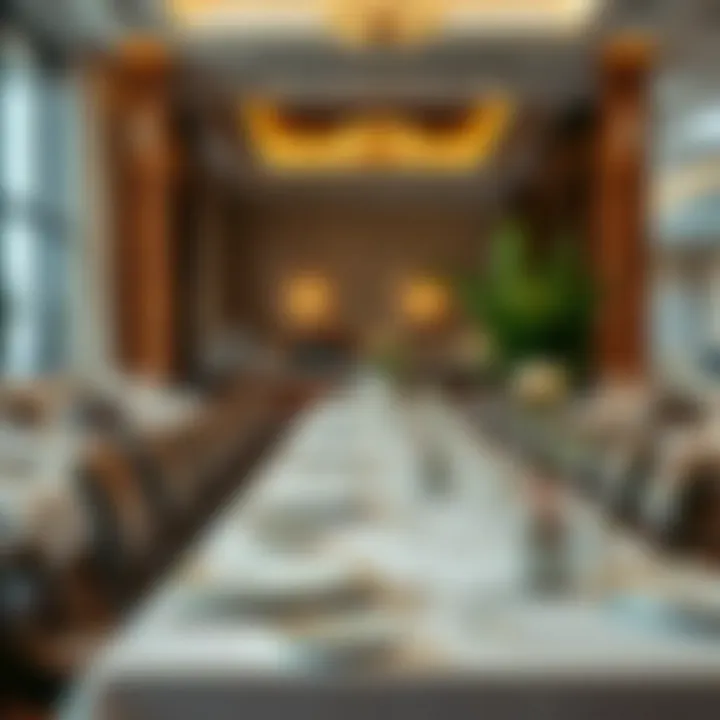 Sophisticated Dining Ambiance Elegant table setting at a gourmet restaurant