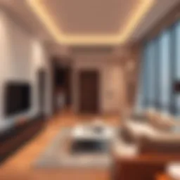 Modern 1 BHK apartment interior showcasing elegant design