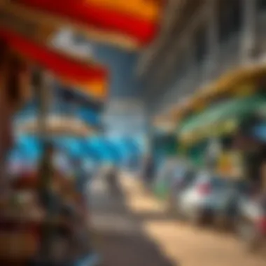 Local market scene near ADCP flats