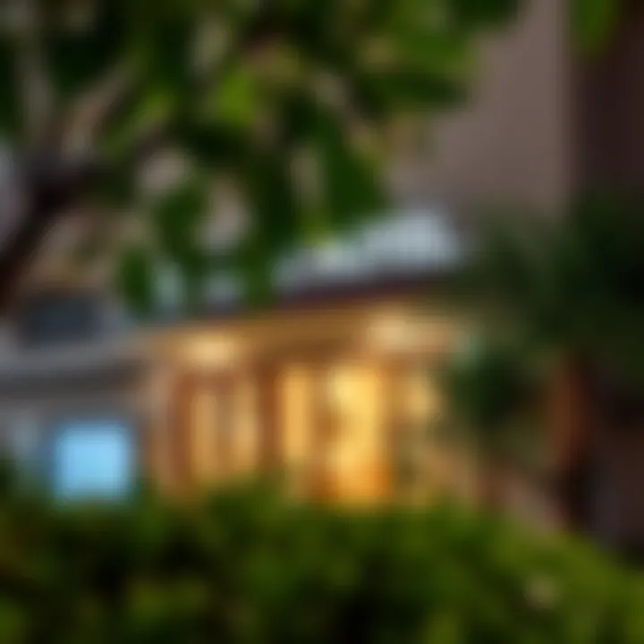 Exterior view of a budget hotel with welcoming entrance and greenery