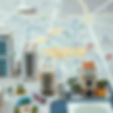 Map highlighting budget-friendly neighborhoods in Dubai