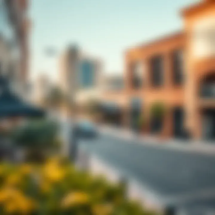 Local amenities in Al Barsha Business Point, including cafes and shops