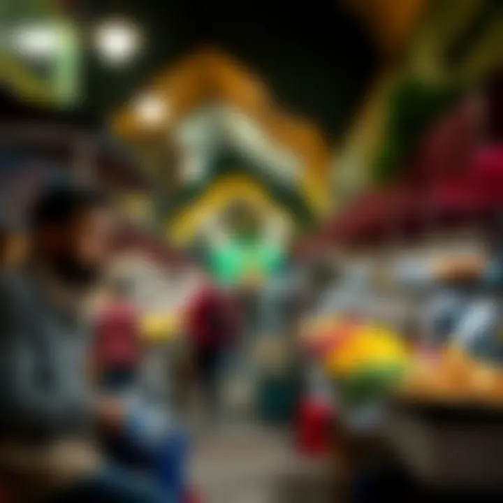 A vibrant food market in Al Khawaneej