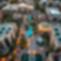 Aerial view of Al Khawaneej Walk showcasing its layout