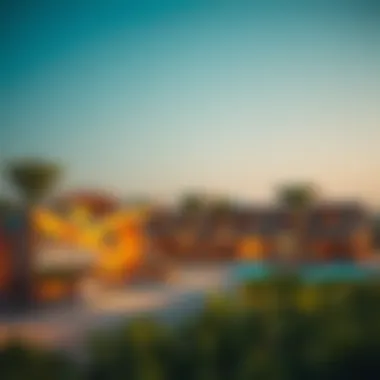 Community space within Al Khawaneej Walk designed for leisure activities