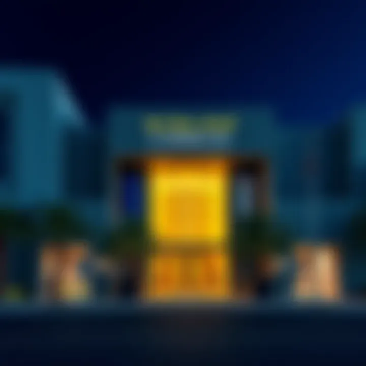 Entrance of Al Khawaneej Walk highlighting the modern architecture