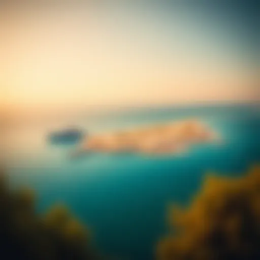 A panoramic view of Al Mamzar Beach showcasing the azure waters and sandy shores