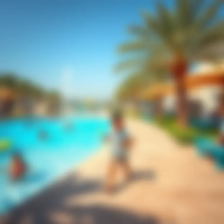 A recreational area in Al Mamzar filled with families enjoying various activities