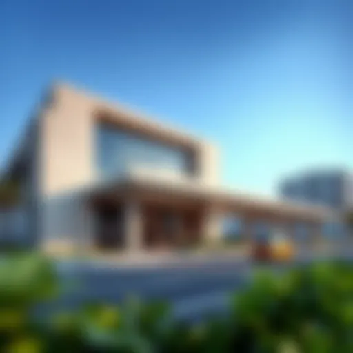 Exterior view of Al Nahda Metro Station showcasing its modern architecture