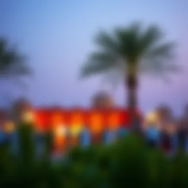 Artistic representation of cultural events held in Al Seef Village