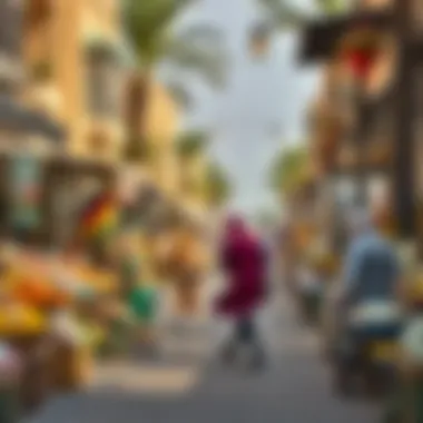 Vibrant market scene reflecting the lifestyle offerings in Al Seef Village