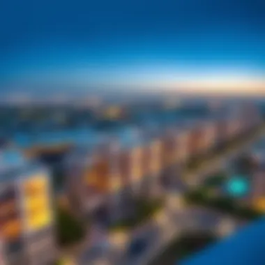 Panoramic view of Al Zahia Uptown Apartments showcasing modern architecture