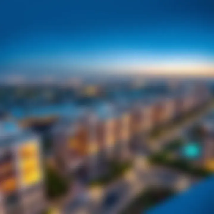 Panoramic view of Al Zahia Uptown Apartments showcasing modern architecture