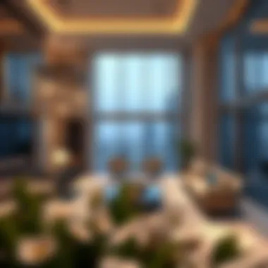 Luxurious interiors highlighting contemporary design elements