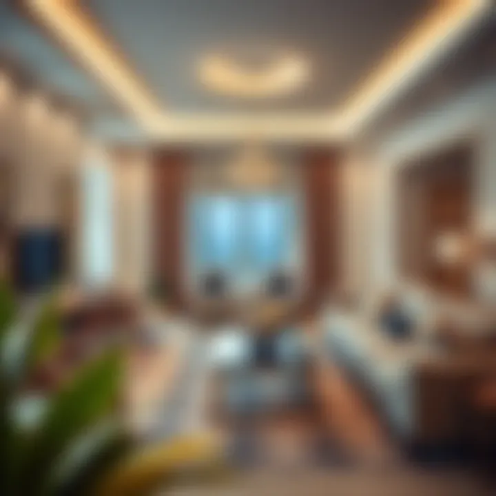 Luxurious interior design of a living space in Alfa Villas