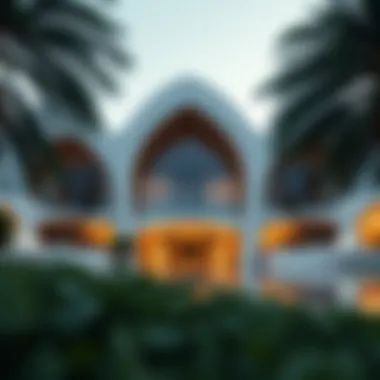 Exterior view of الزاهيه مول showcasing its unique architectural design