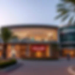 Exterior view of Aswaaq Community Mall showcasing modern architecture