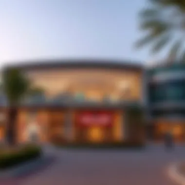 Exterior view of Aswaaq Community Mall showcasing modern architecture