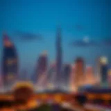 Luxurious skyline of Dubai showcasing iconic buildings