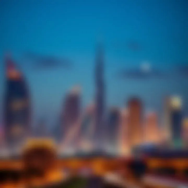 Luxurious skyline of Dubai showcasing iconic buildings