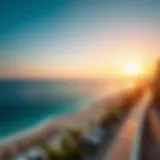 Stunning beachfront view at Beach La Mer