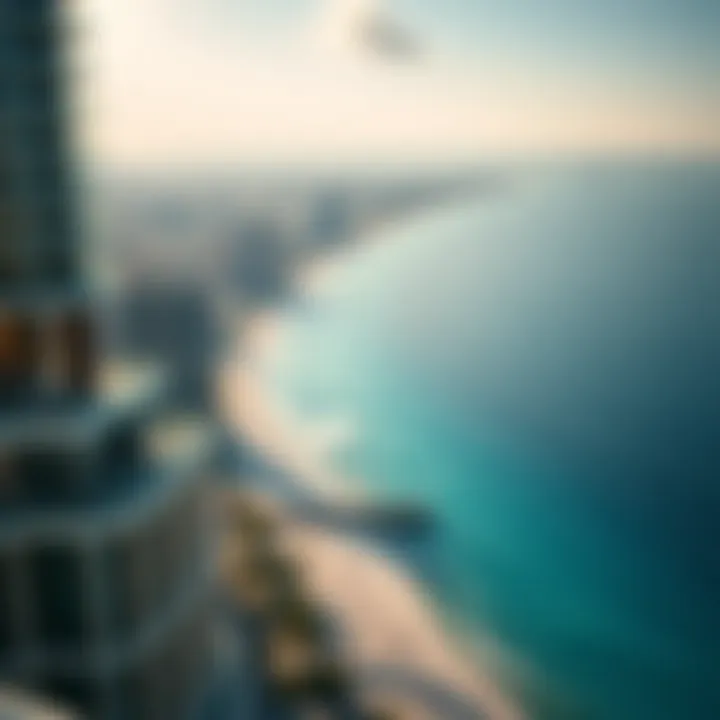 Panoramic view of Dubai coastline