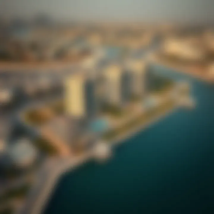 Aerial View of Binghatti Riverside Aerial view of Binghatti Riverside highlighting its prime location in Dubai