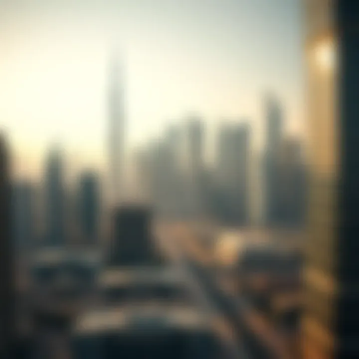 Dubai skyline with business district