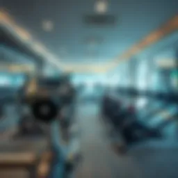 Interior view showcasing advanced gym equipment