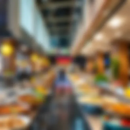 Diverse Dining Options at Dubai Hills A vibrant display of international cuisine at Dubai Hills Food Court