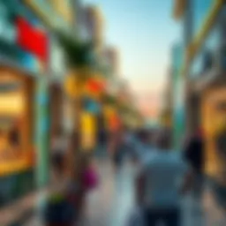 Vibrant shopping scene in Burjuman