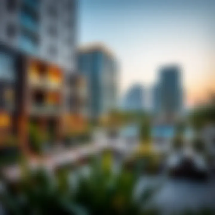 Vibrant community spaces at Damac Smart Heights promoting social interaction