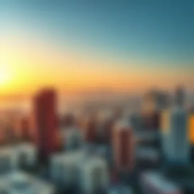 Deira Skyline and Residential Buildings Panoramic view of Deira skyline showcasing residential buildings