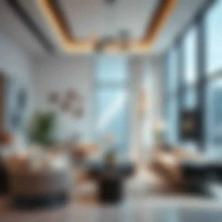Luxurious interior design showcasing modern aesthetics