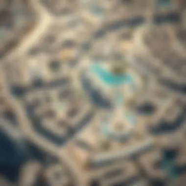 Aerial View of Dubai District Design Aerial view of Dubai showcasing the District Design layout