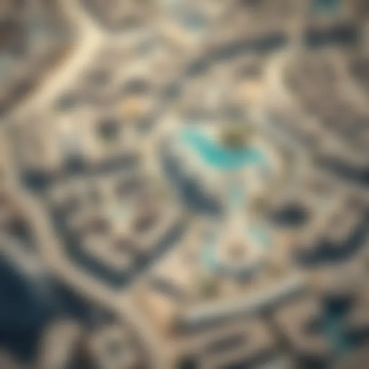 Aerial View of Dubai District Design Aerial view of Dubai showcasing the District Design layout