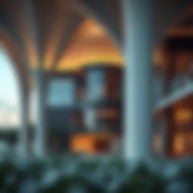 Architectural Features of Dubai District Architectural features of Dubai District highlighting modern design elements