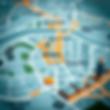 Strategic Location Map of Dubai District Strategic location map of Dubai District indicating key zones