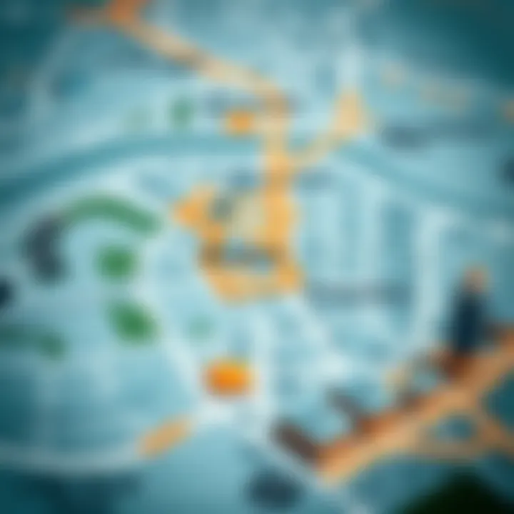 Strategic Location Map of Dubai District Strategic location map of Dubai District indicating key zones