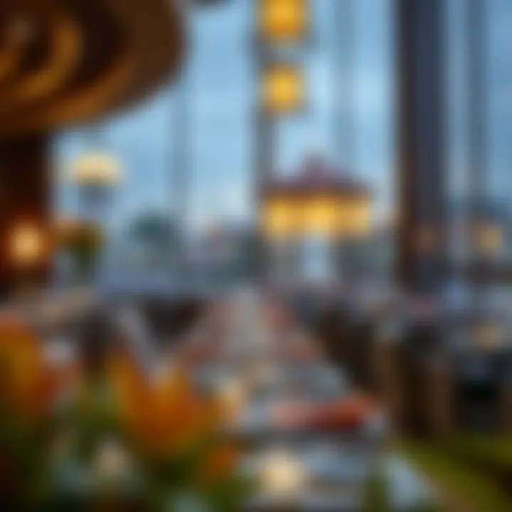 Dining experience showcasing diverse cuisine