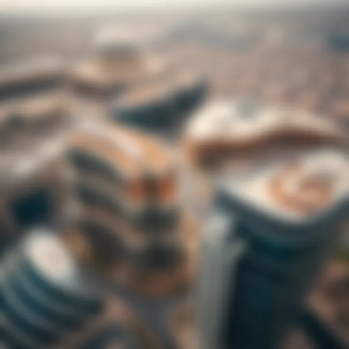 Aerial view of Dubai South showcasing its evolving landscape.