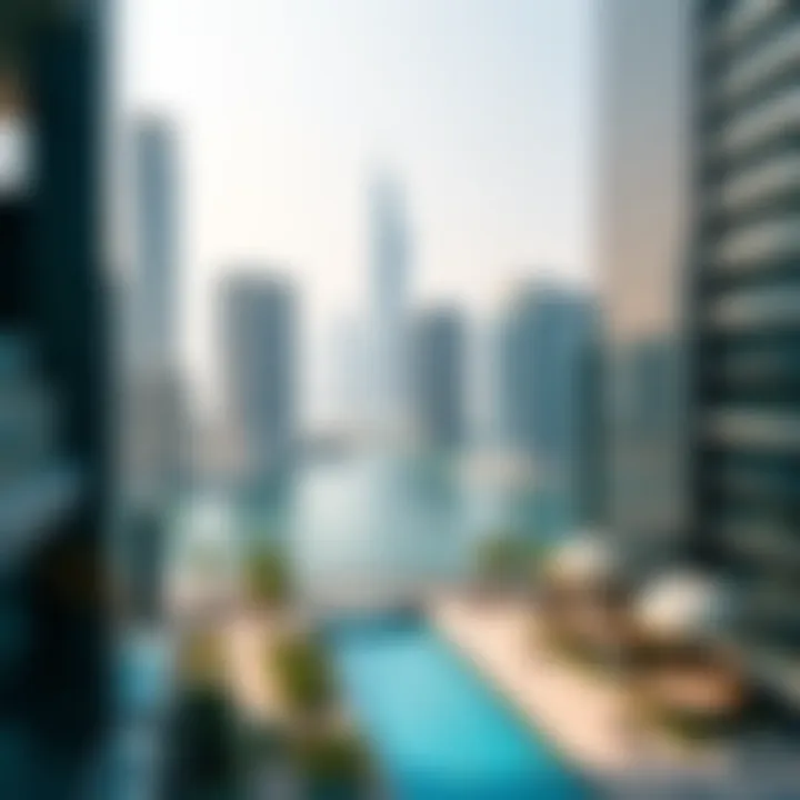 View of Business Bay highlighting proximity to Grosvenor Business Tower